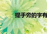 提手旁的字有哪些（你知道了吗）