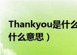 Thankyou是什么意思怎么读（thankyou是什么意思）