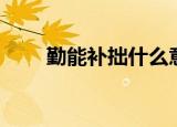 勤能补拙什么意思（勤能补拙解释）