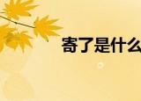 寄了是什么意思（寄了解释）