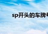 sp开头的车牌号是哪里的（sp牌照）