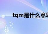 tqm是什么意思（tqm的多重含义）