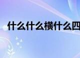 什么什么横什么四字词（什么什么横什么）