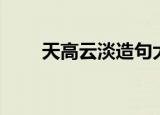 天高云淡造句大全（天高云淡造句）
