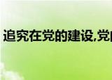 追究在党的建设,党的事业中()党组织（追究）