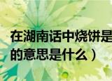 在湖南话中烧饼是什么意思（在湖南话中烧饼的意思是什么）