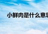 小鲜肉是什么意思（小鲜肉有哪些含义）