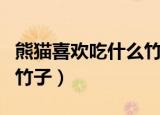 熊猫喜欢吃什么竹子（熊猫喜欢吃哪些种类的竹子）