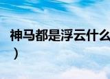 神马都是浮云什么梗（神马都是浮云什么意思）