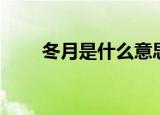 冬月是什么意思（冬月的简单介绍）