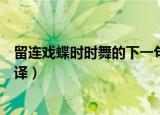 留连戏蝶时时舞的下一句是什么（留连戏蝶时时舞原文及翻译）