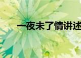 一夜未了情讲述了什么（一夜不了情）