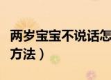 两岁宝宝不说话怎么办（两岁宝宝不说话解决方法）