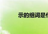 示的组词是什么呢（示的组词）