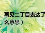 再见二丁目表达了什么意思（再见二丁目是什么意思）