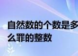 自然数的个数是多少最小的自然数是什么罪什么罪的整数