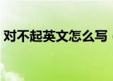 对不起英文怎么写（如何用英语表达对不起）