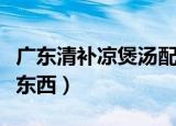 广东清补凉煲汤配方（广东清补凉煲汤有哪些东西）
