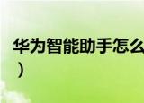 华为智能助手怎么用语音唤醒（华为智能助手）