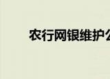 农行网银维护公告（农行网银维护）