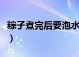 粽子煮完后要泡水么（粽子煮完后要不要泡水）