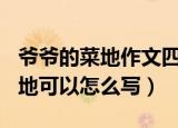 爷爷的菜地作文四年级400字左右（爷爷的菜地可以怎么写）