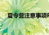 夏令营注意事项PPT（夏令营注意事项）