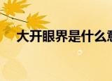 大开眼界是什么意思（大开眼界咋理解）