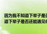 因为我不知道下辈子是否还能遇见你是什么歌（因为我不知道下辈子是否还能遇见你歌词）
