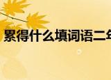 累得什么填词语二年级下（累得什么填词语）