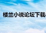楼兰小说论坛下载小说（楼兰txt小说论坛）