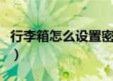 行李箱怎么设置密码（行李箱设置密码的方法）