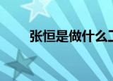 张恒是做什么工作的（背景怎么样）