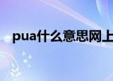 pua什么意思网上（网络语pua什么意思）