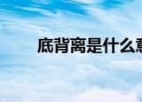 底背离是什么意思（底背离的意思）