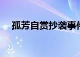 孤芳自赏抄袭事件结果（孤芳自赏抄袭）