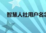 智慧人社用户名怎么写（用户名怎么写）