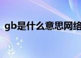 gb是什么意思网络用词（gb是什么的缩写）