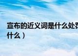宣布的近义词是什么处罚的近义词是什么（宣布的近义词是什么）