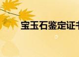 宝玉石鉴定证书查询官网（宝玉石）