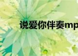 说爱你伴奏mp3下载（说爱你伴奏）