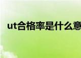 ut合格率是什么意思（合格率是什么意思）