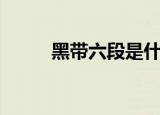 黑带六段是什么概念（黑带六段）