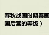 春秋战国时期秦国后宫等级（春秋战国时期秦国后宫的等级）