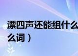 漂四声还能组什么词（漂亮的漂四声还能组什么词）
