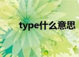 type什么意思（英语type什么意思）