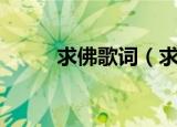 求佛歌词（求佛歌词完整版介绍）