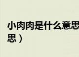 小肉肉是什么意思网络用语（小肉肉是什么意思）