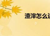 渣滓怎么读（渣滓的读音）