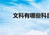 文科有哪些科目（理科有哪些科目）